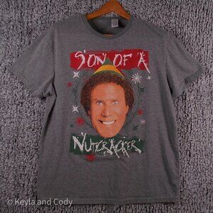BUDDY the Elf Christmas Graphic Tee Son of a Nutcracker Funny T-Shirt Size XL
